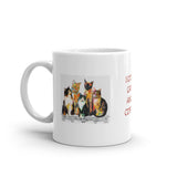 Books Cats and Coffee Design White Glossy Mug
