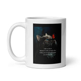 Kitten with Butterfly White Glossy Mug
