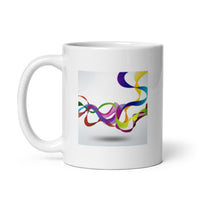Colorful Abstract Art  White Glossy Mug