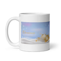Merry Christmas and Happy New Year White Glossy Mug