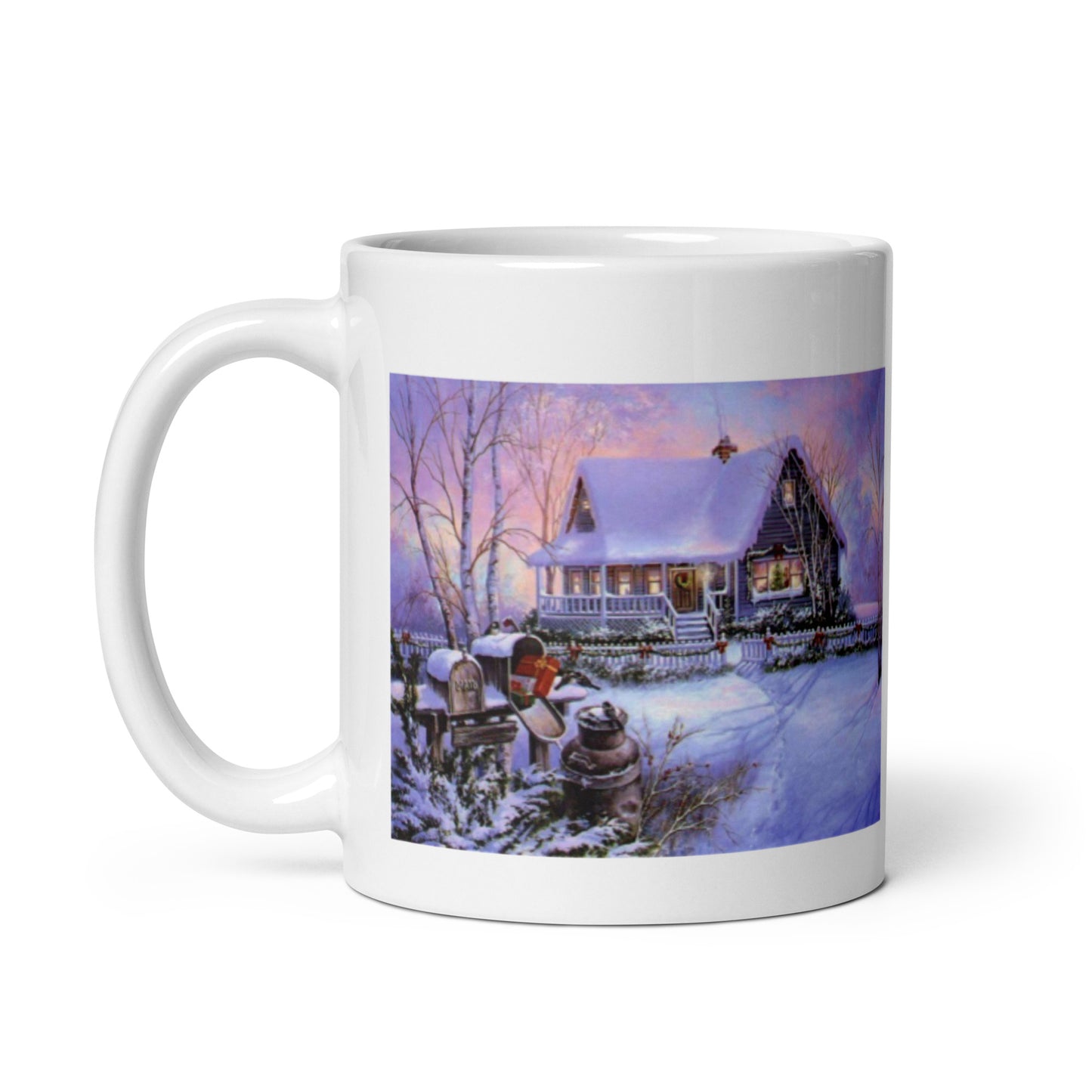 Holiday Winter Design White Glossy Mug