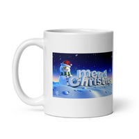 Merry Christmas Holiday White Glossy Coffee Mug