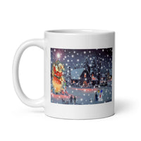 Merry Christmas Holiday White Glossy Mug