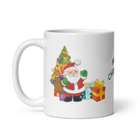 Merry Christmas with Santa White Glossy Mug