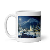 Winter Holiday Scene White Glossy Mug