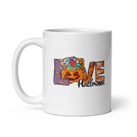 I Love Halloween White Glossy Mug