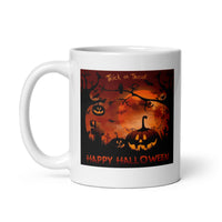 Happy Halloween with Pumpkins White Glossy Mug