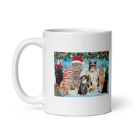 Kitten Christmas Design White Glossy Mug