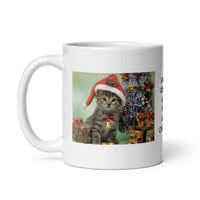 Want To Wish You a Very Furry Merry Christmas White Glossy Mug