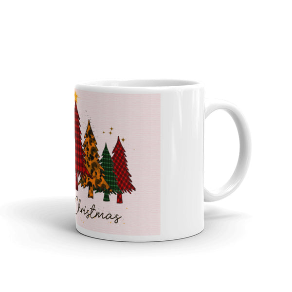 Colorful Christmas Tree White Glossy Mug