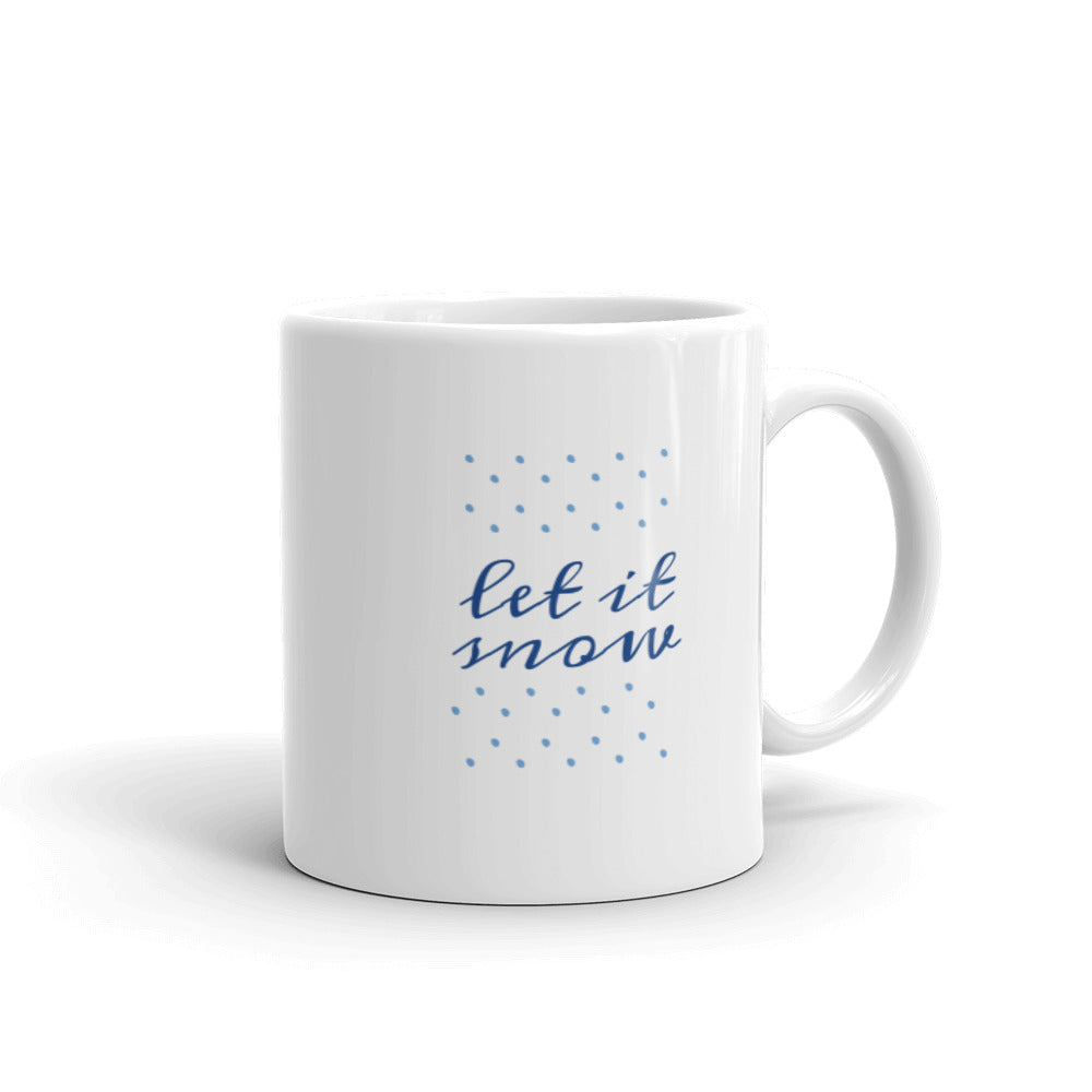 Let It Snow White Glossy Mug
