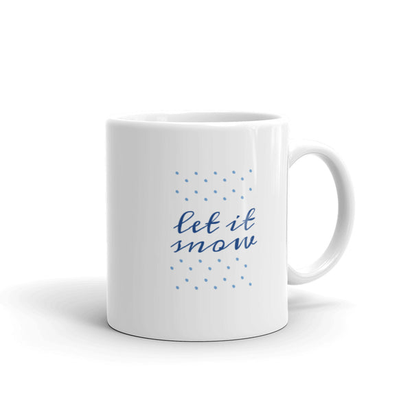 Let It Snow White Glossy Mug