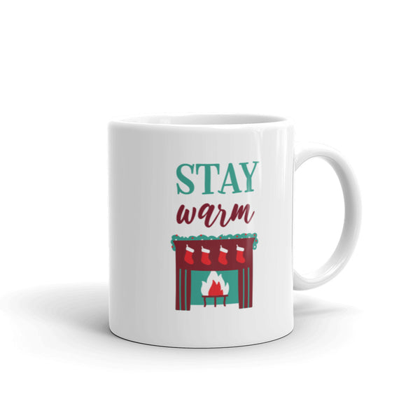 Stay Warm White Glossy Mug