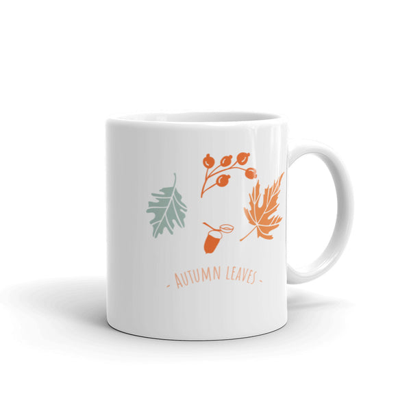 Autumn Leaves White Glossy Mug