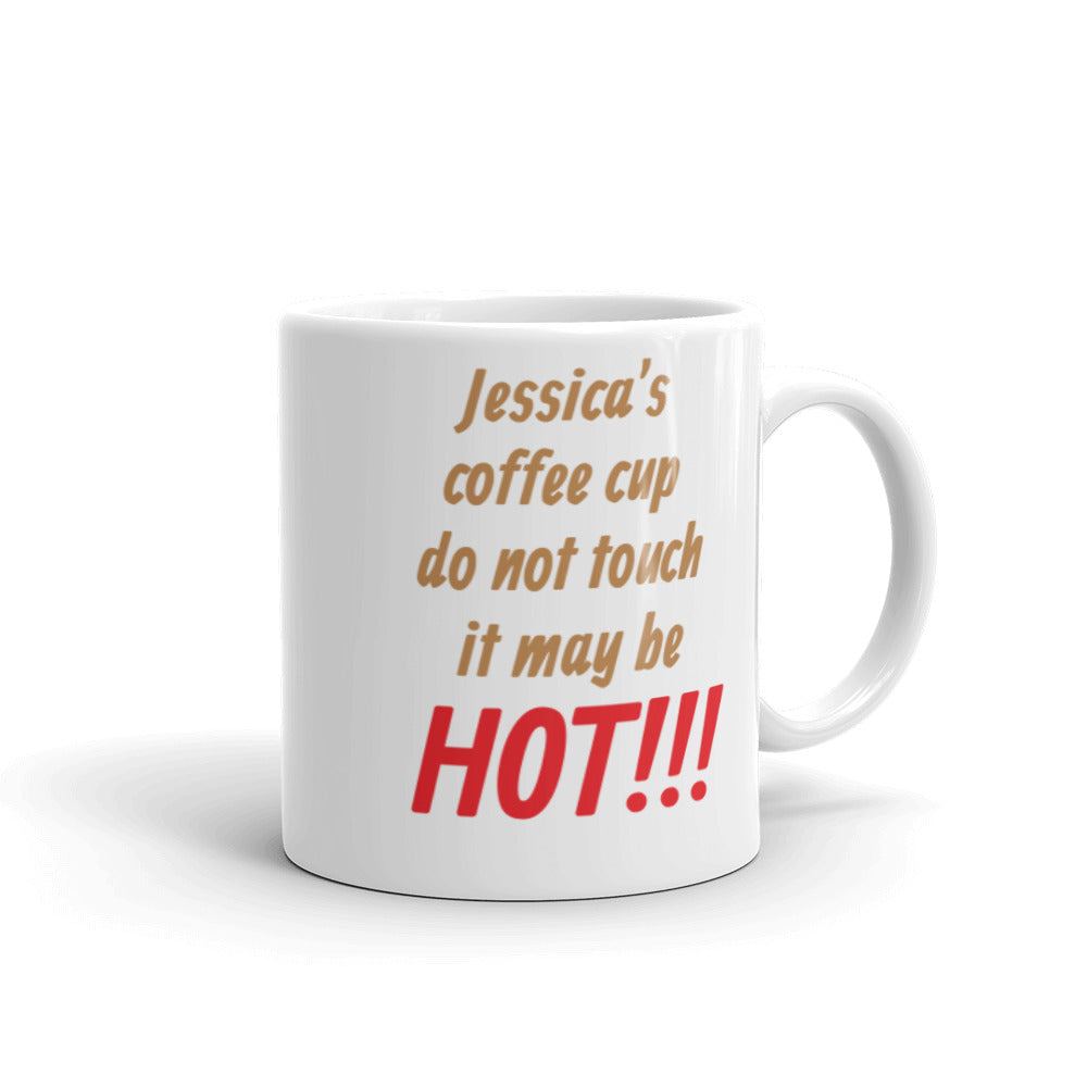 Jessica's Design White Glossy Coffee Mug
