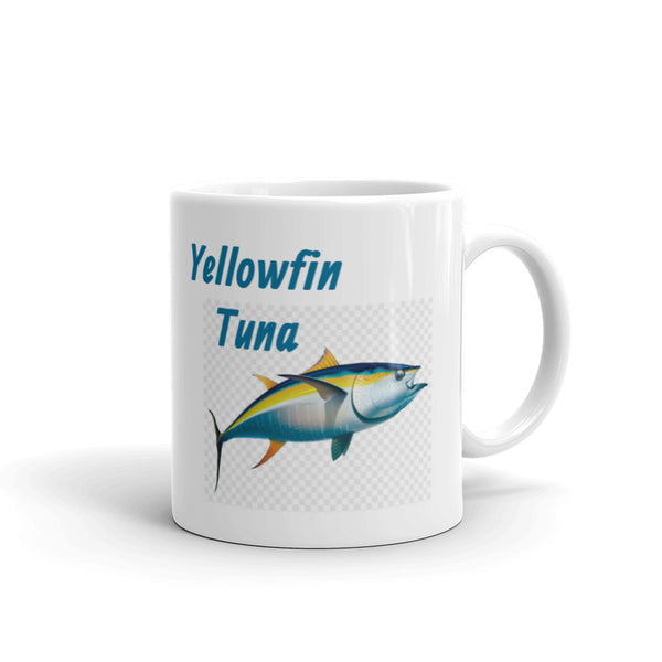 Yellowfin Tuna White Glossy Mug
