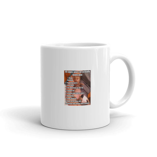 Designer Your Cat Loves You White Glossy Mug
