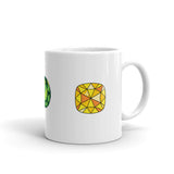 Diamond Design White Glossy Mug