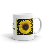 Sunflower Design White Glossy Mug