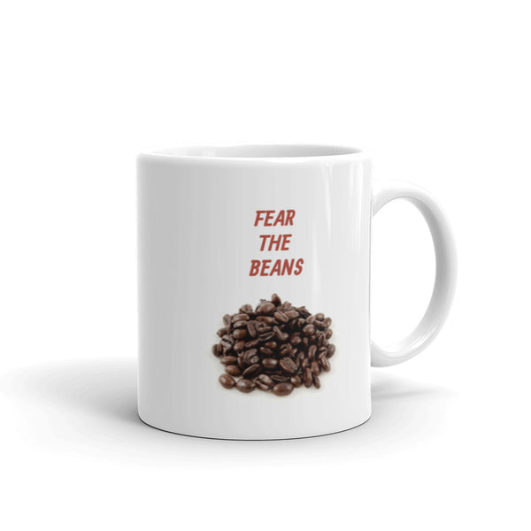 Fear the Beans White Glossy Mug