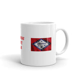 Arkansas State Flag White Glossy Coffee Mug