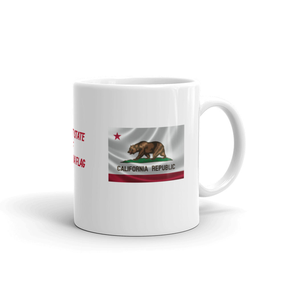 The Great State of California Flag White Glossy Mug
