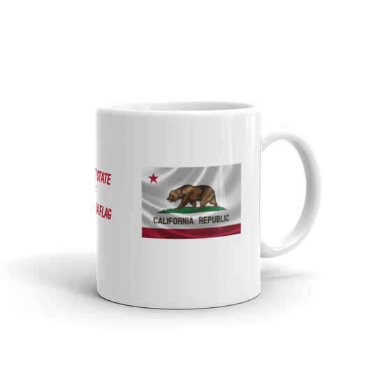 The Great State of California Flag White Glossy Mug