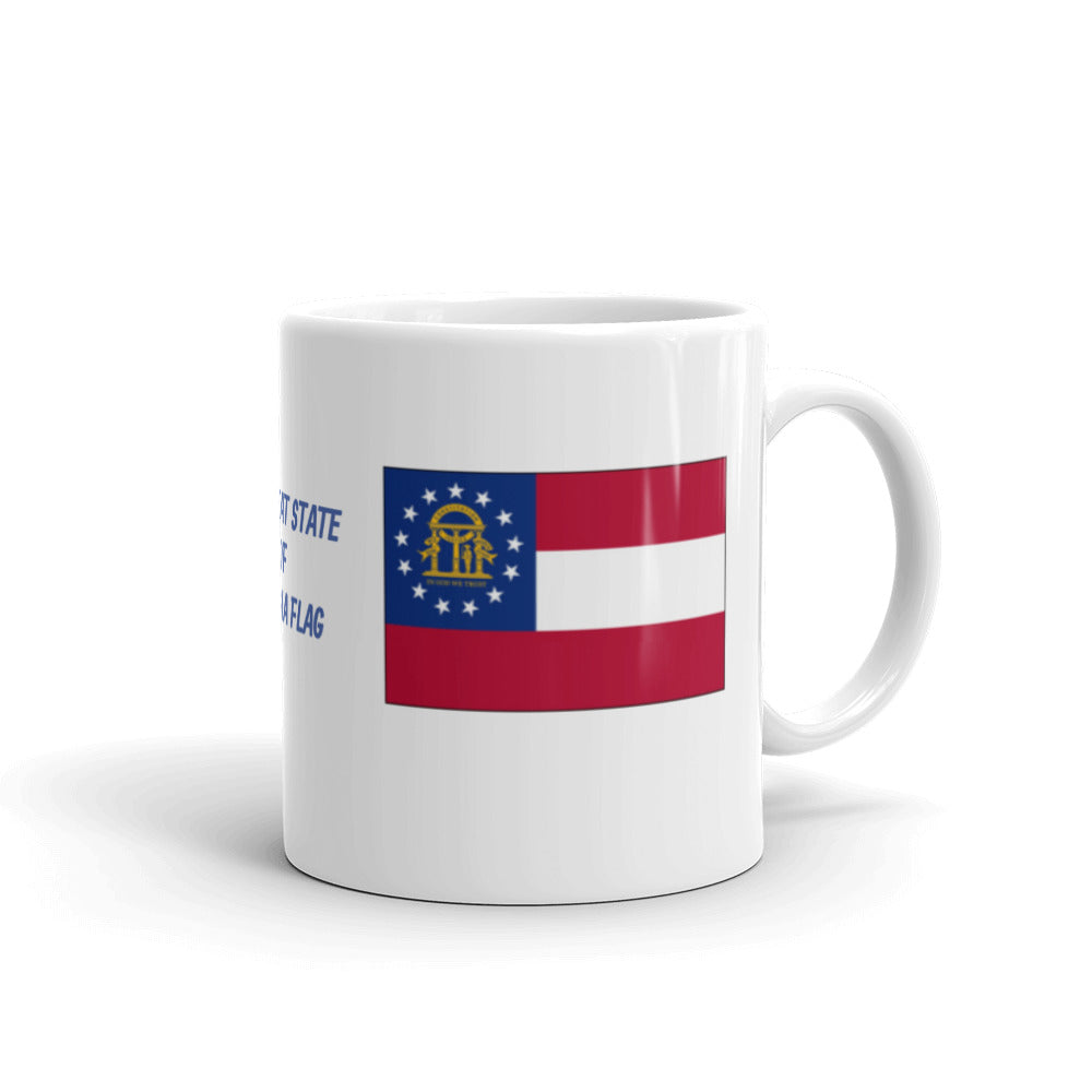 The Great State of Georgia Flag White Glossy Mug