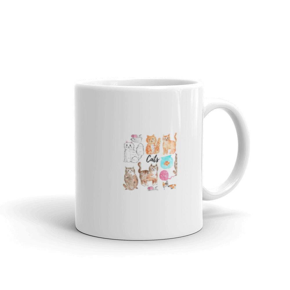 Cats White Glossy Mug