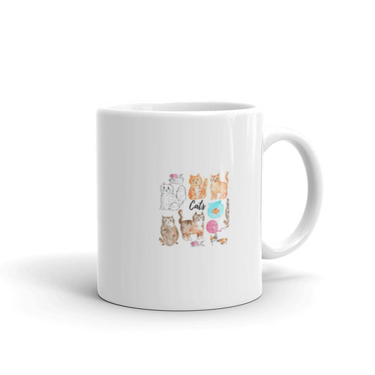 Cats White Glossy Mug