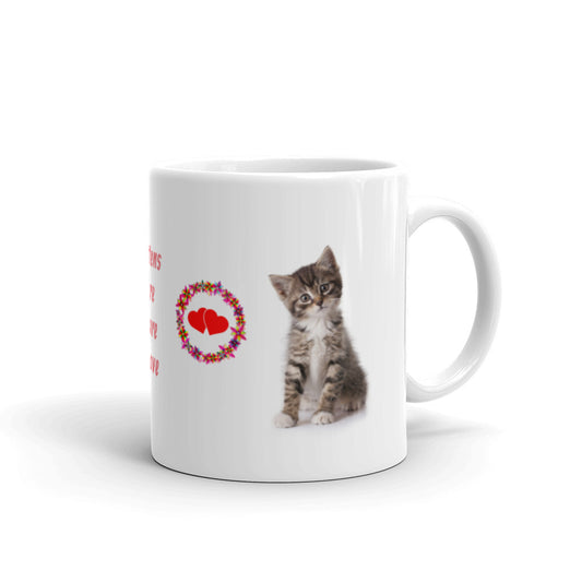 Kittens are Pure Love Design White Glossy Mug