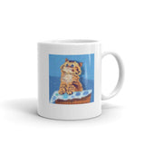 Cute Kitten Design White Glossy Mug