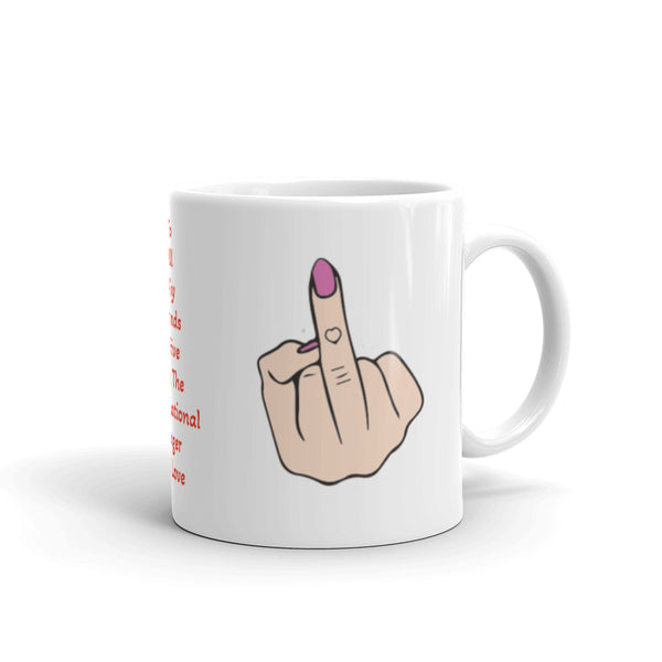 International Finger of Love White Glossy Mug