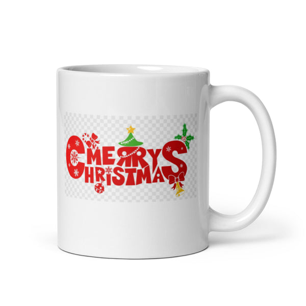 Merry Christmas White Glossy Mug Great Gift for the Hoildays