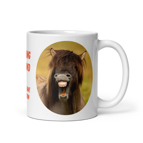 Horsing Around White Glossy Mug