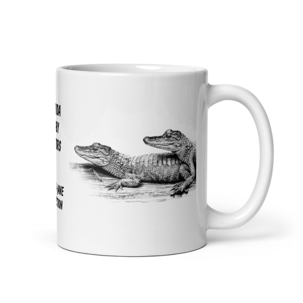 Sarah-Jane Collection Florida Baby Gators White Glossy Mug