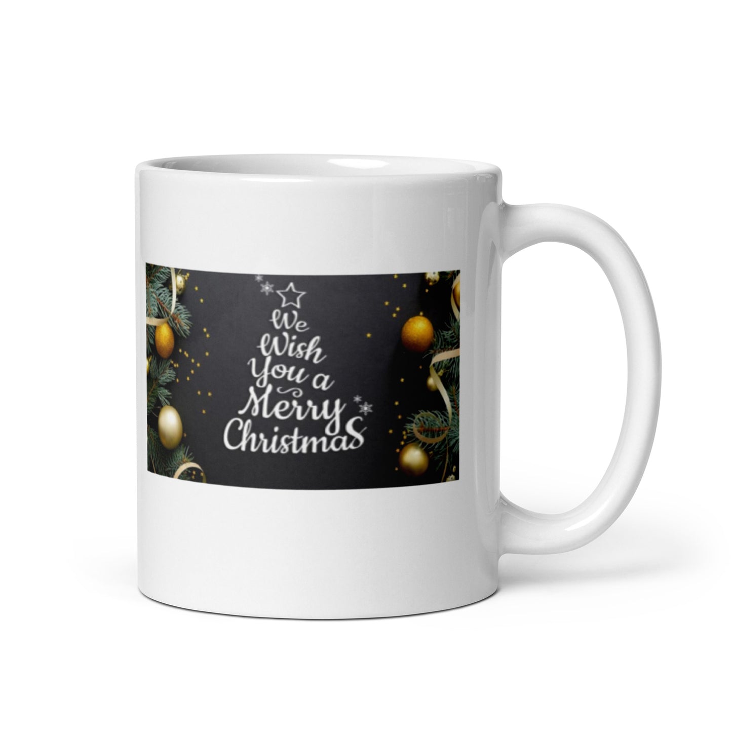 We Wish You a Merry Christmas White Glossy Mug