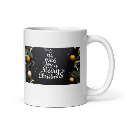 We Wish You a Merry Christmas White Glossy Mug