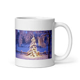 Winter Snow with Trees Holiday White Glossy Mug