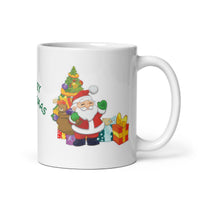 Merry Christmas with Santa White Glossy Mug
