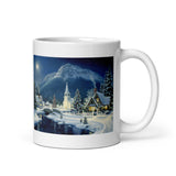 Winter Holiday Scene White Glossy Mug