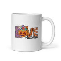 I Love Halloween White Glossy Mug