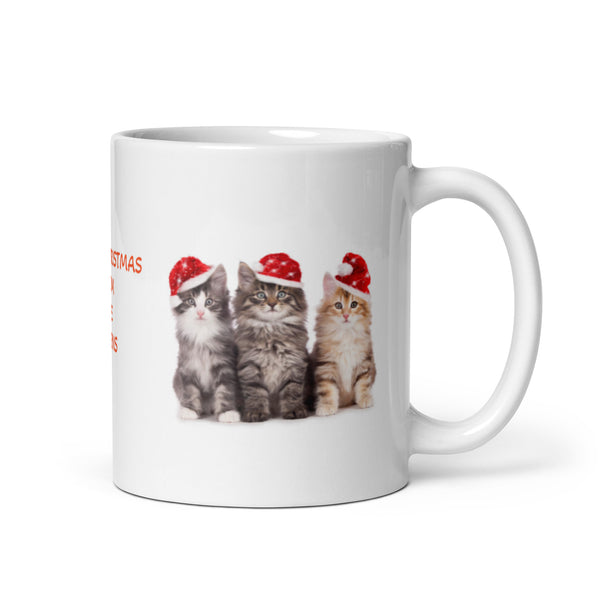 Merry Christmas from the Kittens White Glossy Mug