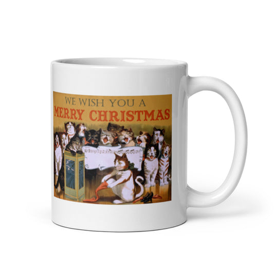 The Kittens Wish You A Very Merry Christmas White Glossy Mug