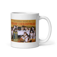 The Kittens Wish You A Very Merry Christmas White Glossy Mug