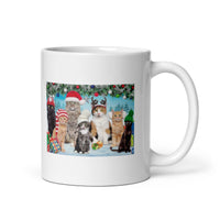 Kitten Christmas Design White Glossy Mug