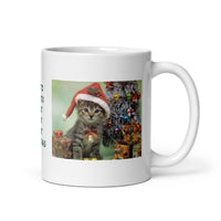 Want To Wish You a Very Furry Merry Christmas White Glossy Mug