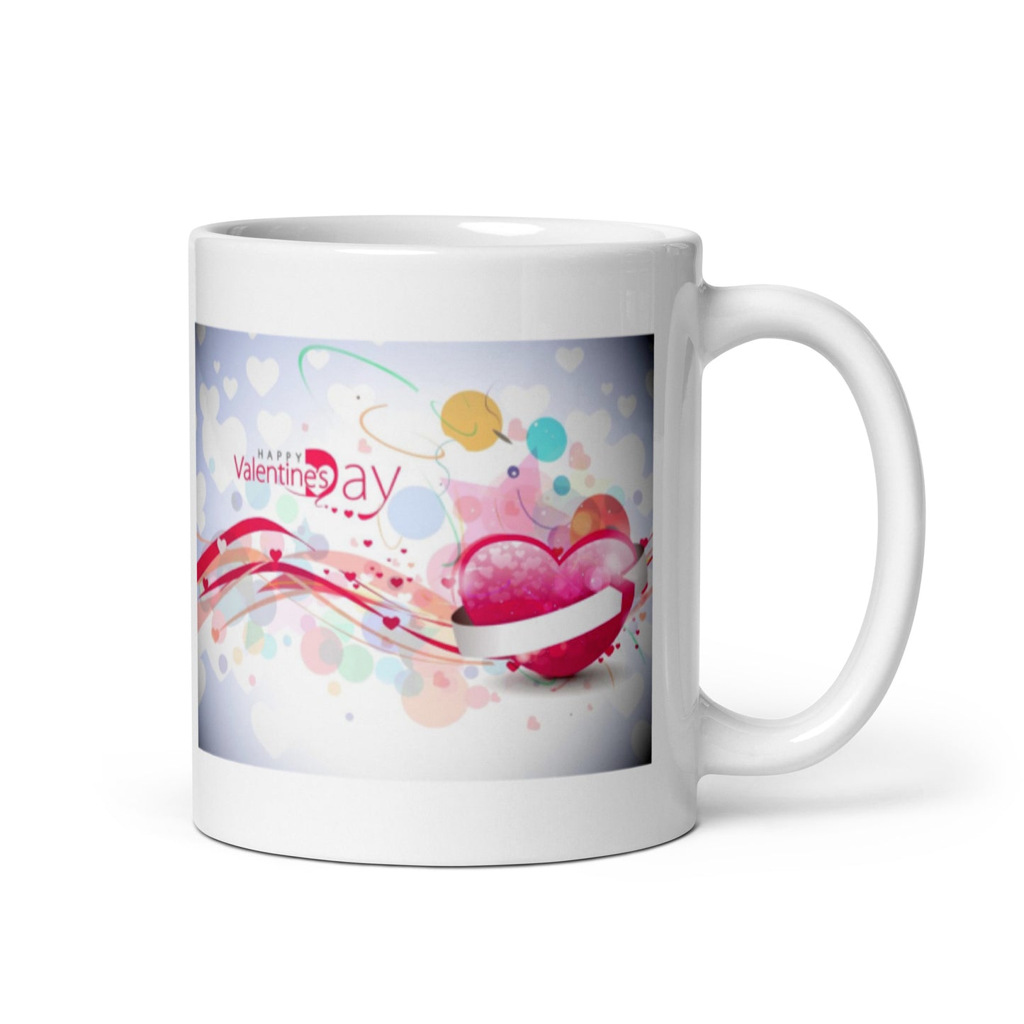 Happy Valentine Day White Glossy Mug