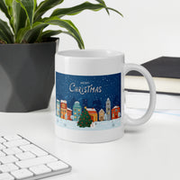 Merry Christmas Holiday White Glossy Mug