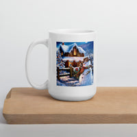 Holiday Merry Christmas with Snowman White Glossy Mug